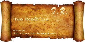 Thun Rozália névjegykártya